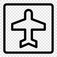 Flugzeug, fliegen, fliegende Maschine, Flugzeugtechnik symbol