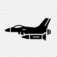 Airplane, Jet, Military, Fighter icon svg