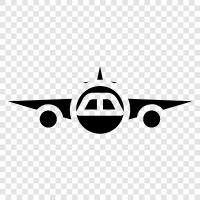 Flugzeug, fliegen, Reisen, Urlaub symbol