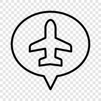 Flugzeug, fliegen, Reisen, Reise symbol