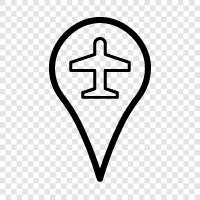 airport, travel, location, transportation icon svg