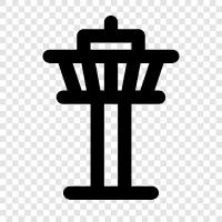 airport tower, aviation tower, aviation industry, airport icon svg