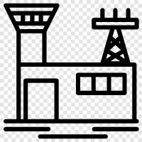 Airport, Building, Tower, Air Traffic Control icon svg