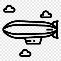 airship, airships, air travel, air travelogue icon svg