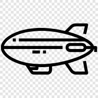 airships, dirigible, airship, balloons icon svg