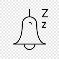 alarm, schlafen, bett, vormittag symbol