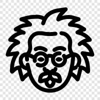 Albert, genius, physicist, relativity icon svg