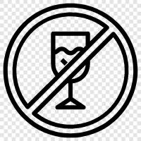 Alcohol, No Drinking, No Booze, No Drinks icon svg