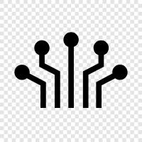 algorithms, cognitive computing, data mining, machine learning icon svg
