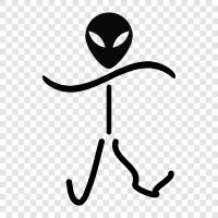 Alien, extraterrestrial, unidentified flying object, UFO icon svg