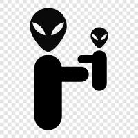 Alien Parent, Alien Child, Alien Siblings, Alien Grandpathers ikon svg