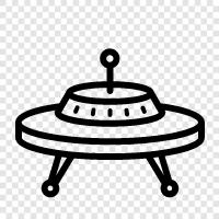 alien, flying saucer, unidentified flying object, ufo sighting icon svg