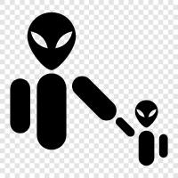 Aliens, Father, Science Fiction, Space icon svg