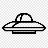 uzaylılar, uçan daireler, tanımlanamayan uçan nesneler, ufo manzaralar ikon svg