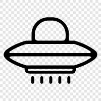 Außerirdische, nicht identifizierte Flugobjekte, ufo Sichtungen, Weltraumphänomene symbol