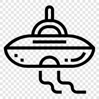 aliens, space, UFO, flying saucer icon svg