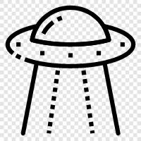 Außerirdische, Raumfahrzeuge, nicht identifizierte Flugobjekte, ufo Sichtungen symbol