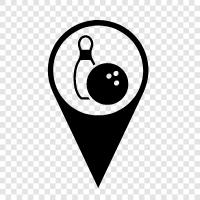 alley, ball, Brunswick, bowling alley icon svg