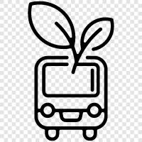 alternative transportation, clean transportation, renewable transportation, sustainable transportation icon svg