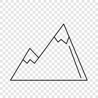 altitudes, topography, peaks, summits icon svg