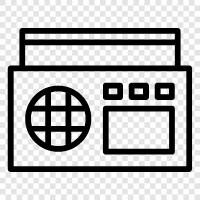 shortwave, satellite, frequency, audio icon svg