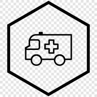 Krankenwagen, Notarzt, Sanitäter, medizinischer Notfall symbol