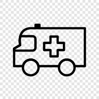 ambulans, acil durum, tıbbi, sağlık ikon svg