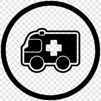 Krankenwagen, Ambulanz, Sanitäter, Notkrankenwagen symbol