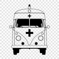 ambulans ekibi, ambulans servisi, ambulans sağlık görevlileri, ambulans taşımacılığı ikon svg