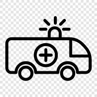 ambulance, ambulance service, medical emergency, paramedic icon svg