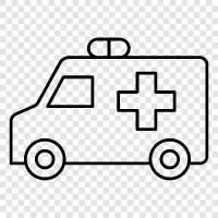 Rettungsdienst, Krankenwagenbesatzung, Notkrankenwagen, Sanitäter symbol