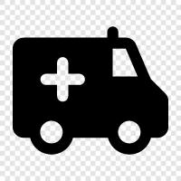 Krankenwagen, Rettungswagen, Notkrankenwagen, Trauma symbol