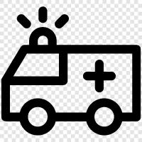 ambulance service, medical emergency, paramedic, medical transport icon svg