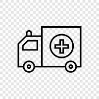 ambulance service, hospital ambulance, ER ambulance, medical ambulance icon svg