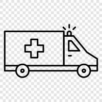 Ambulanz, Rettungssanitäter, Ambulanztechniker, Krankenwagentransport symbol