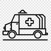 ambulance service, medical emergency, 911, paramedics icon svg