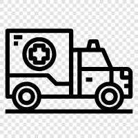 ambulance service, emergency ambulance, paramedic, medical emergency icon svg