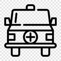 ambulance service, paramedics, medical emergency, emergency medical services icon svg