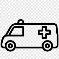 ambulance service, emergency ambulance, paramedic ambulance, medical emergency ambulance icon svg