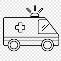 ambulance transport, Emergency medical services, EMS, Medical transport icon svg