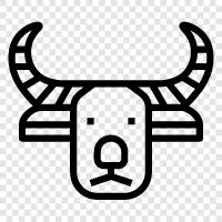 American bison, animal, animal husbandry, ecology icon svg