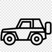 American car, 4x4, offroad, extreme icon svg