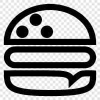 American, fast food, hamburger, beef icon svg