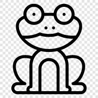 amfibi, newt, salamander, toad ikon svg