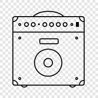 amplifier, guitar, sound, distortion icon svg