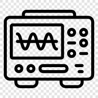 analog, digital, waveform, scope icon svg