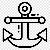 anchor chain, anchor bolt, anchor fabric, anchor hanger icon svg