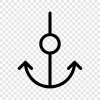 Çapa zinciri, Anchorages, Anchoring, Tekne ankrajı ikon svg