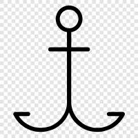 anchor, anchor chain, anchor system, anchoring icon svg