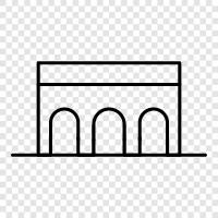 ancient, architecture, barrier, bridge icon svg